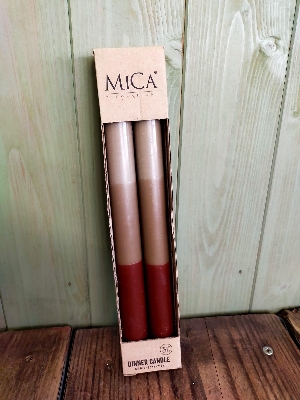 Set of two brown candles