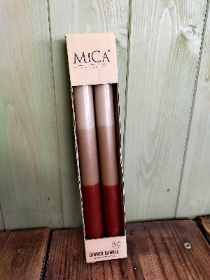 Set of two brown candles